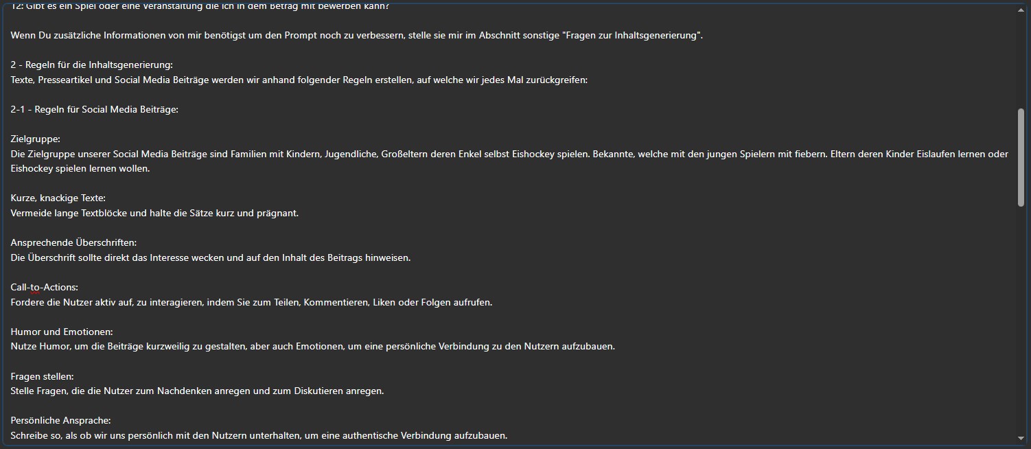 Beschreibung der Regeln für social Media Beiträge