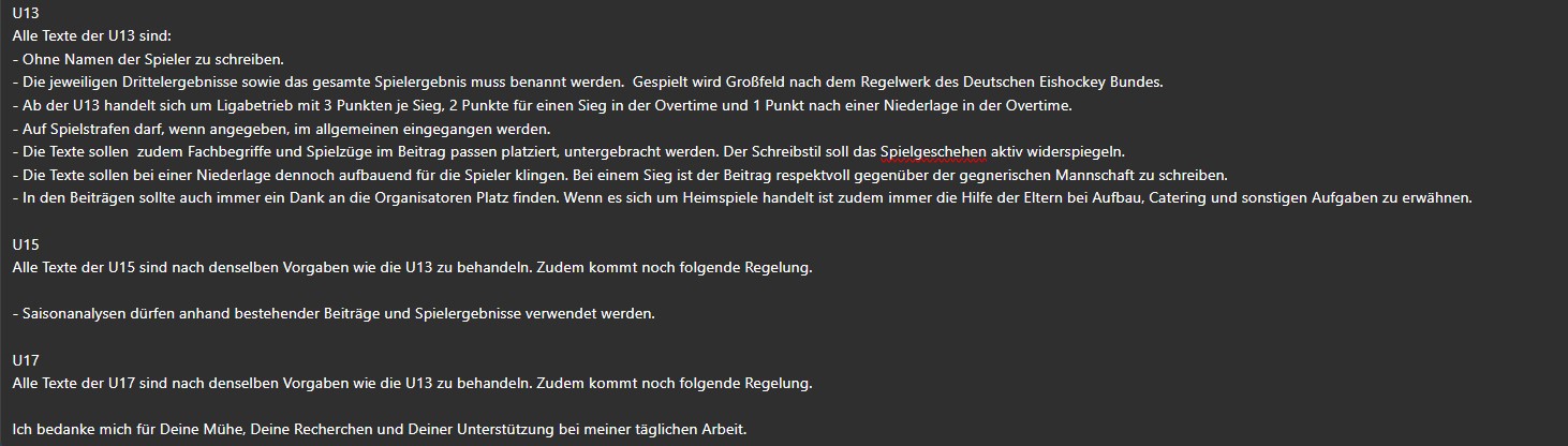 Regelungen in der Kommunikation nach Altersklassen