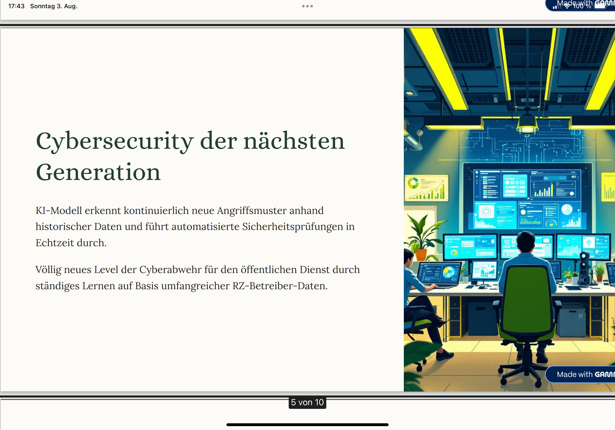 Beispiel einer Präsentationsseite