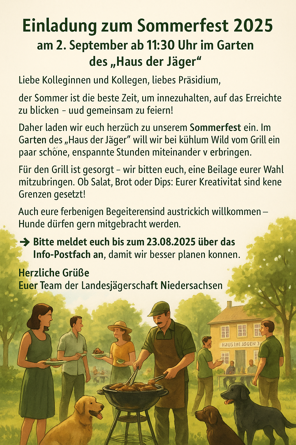 Erster Entwurf nach Aufforderung die Einladung grafisch darzustellen