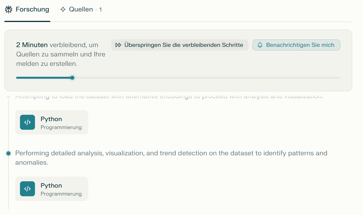 Perplexity Daten auswertung